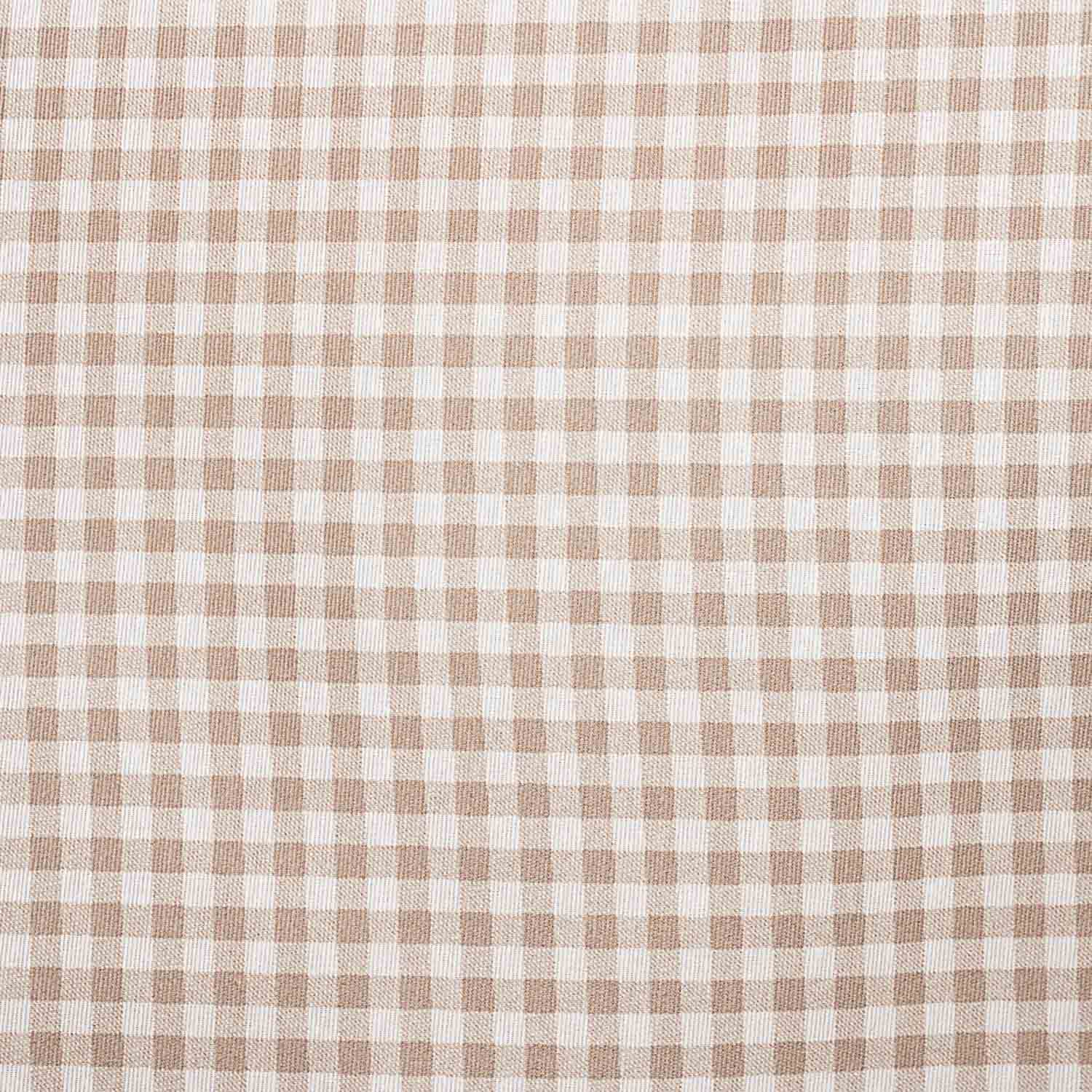 Reststück Tischdecke fleckabweisend Vichy Beige – verschiedene Maße x Breite 140 cm - Ribes y Casals