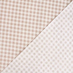 Reststück Tischdecke fleckabweisend Vichy Beige – verschiedene Maße x Breite 140 cm - Ribes y Casals