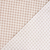 Reststück Tischdecke fleckabweisend Vichy Beige – verschiedene Maße x Breite 140 cm - Ribes y Casals