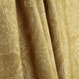 Canvas im Leinenstoff-Look mit provenzalischem Blumenmuster in Senfgelb - Ribes y Casals