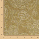 Canvas im Leinenstoff-Look mit provenzalischem Blumenmuster in Senfgelb - Ribes y Casals