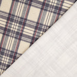 Canvas im Leinenstoff-Look mit Balmoral-Karos, blau - Ribes y Casals