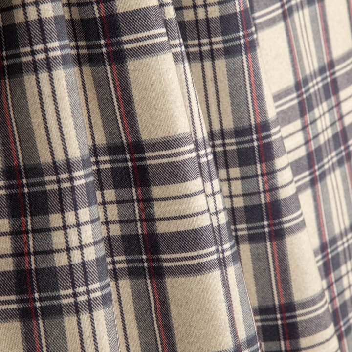 Canvas im Leinenstoff-Look mit Balmoral-Karos, blau - Ribes y Casals