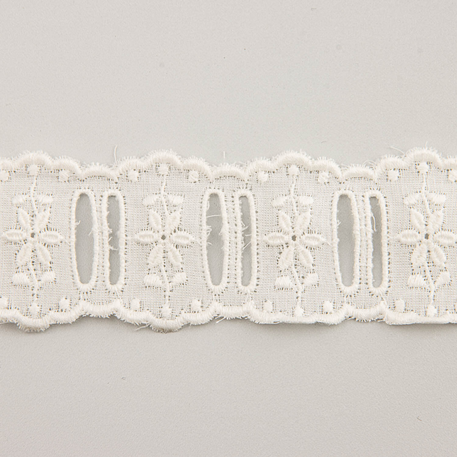 Beige Batist-Streifen 4cm - Ribes y Casals