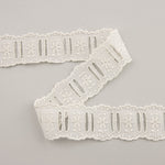 Beige Batist-Streifen 4cm - Ribes y Casals