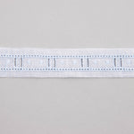 Blauer und weißer Batist-Streifen 2,5cm - Ribes y Casals