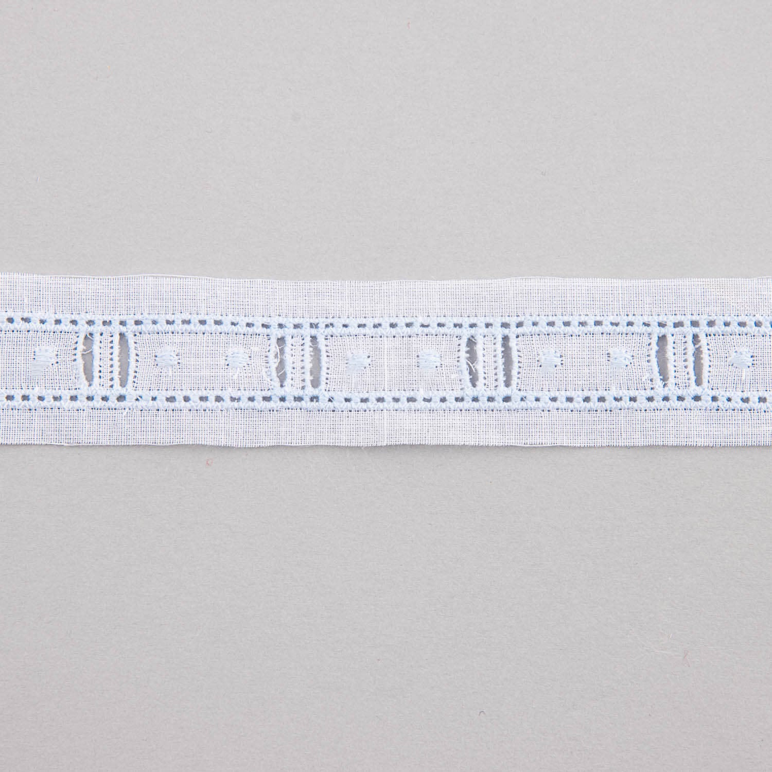 Blauer und weißer Batist-Streifen 2,5cm - Ribes y Casals