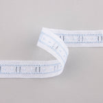 Blauer und weißer Batist-Streifen 2,5cm - Ribes y Casals