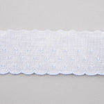 Weißer und blauer Batist-Streifen 3cm - Ribes y Casals