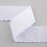 Weißer und blauer Batist-Streifen 3cm - Ribes y Casals