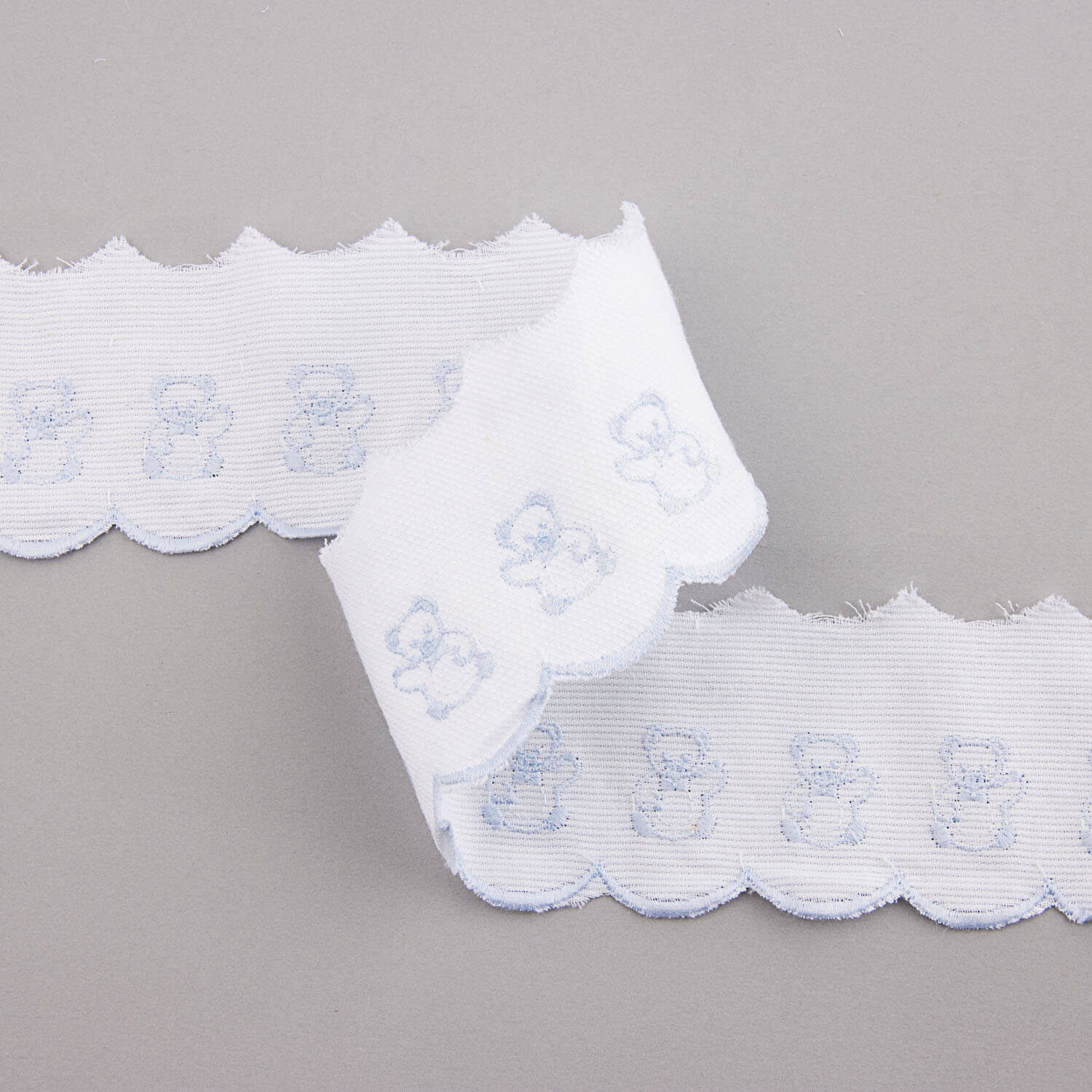 Blau-Weißer Piqué-Streifen 6,5cm - Ribes y Casals