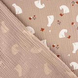 Beige Bären Baumwolle Musselin - Ribes y Casals