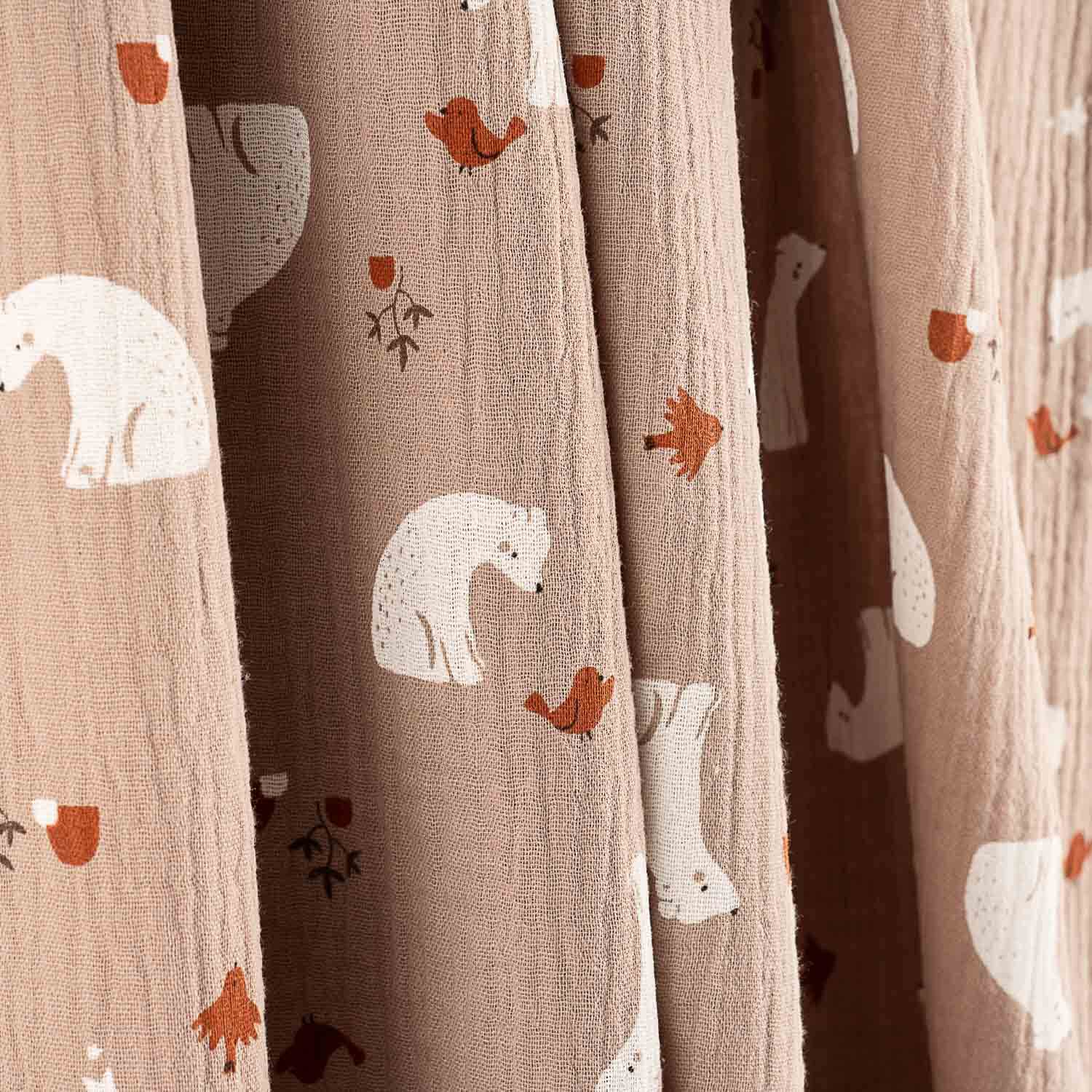 Beige Bären Baumwolle Musselin - Ribes y Casals