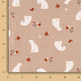 Beige Bären Baumwolle Musselin - Ribes y Casals