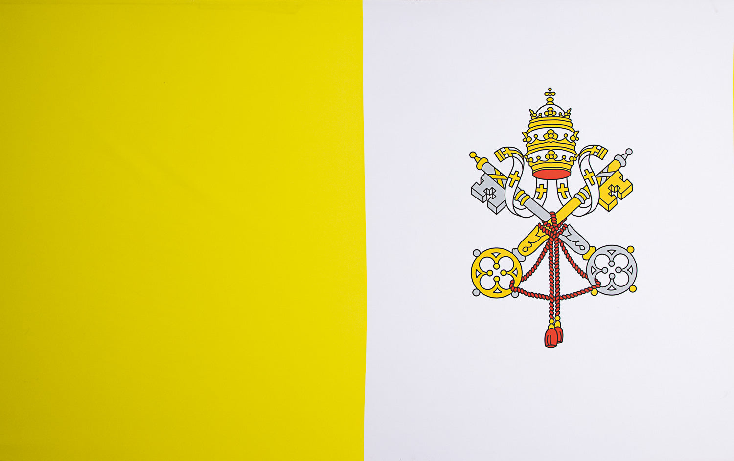 Tafel mit Vatikan-Flagge und Wappen - Ribes y Casals