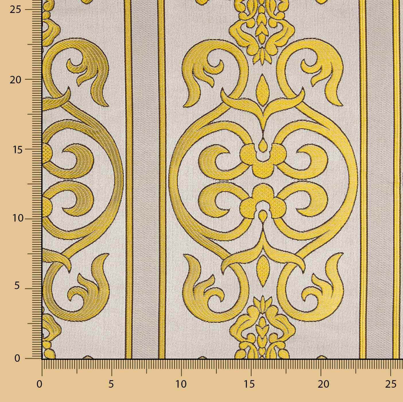 Brokat Barock Grau Gold - Ribes y Casals
