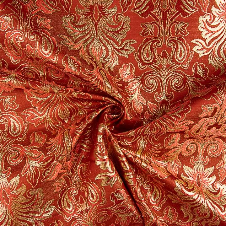 Versailles-Brokat in Rubinrot und Gold - Ribes y Casals