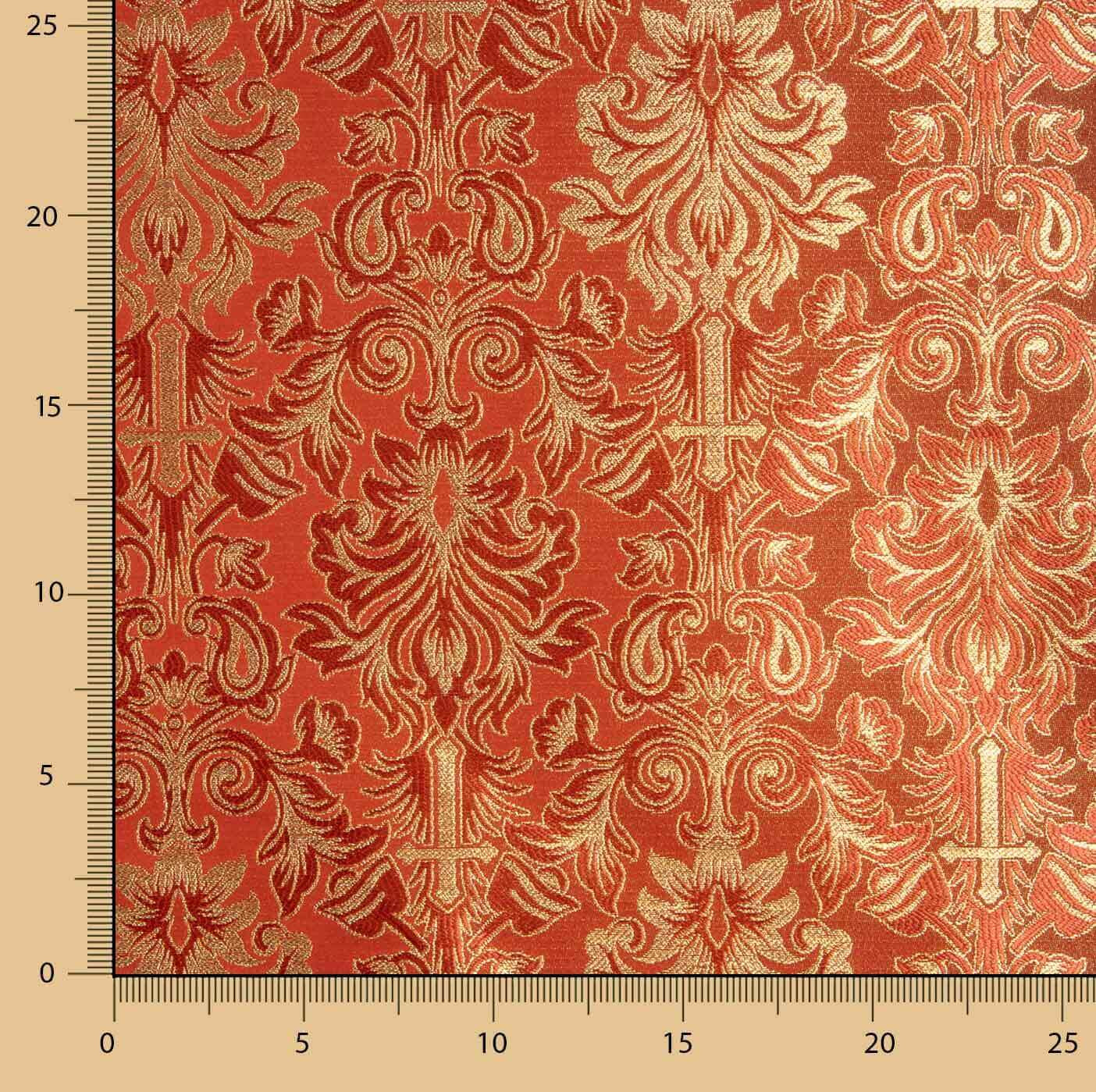 Versailles-Brokat in Rubinrot und Gold - Ribes y Casals