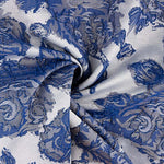 Brocade „Royal Bloom“ in Saphirblau - Ribes y Casals