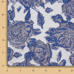 Brocade „Royal Bloom“ in Saphirblau - Ribes y Casals