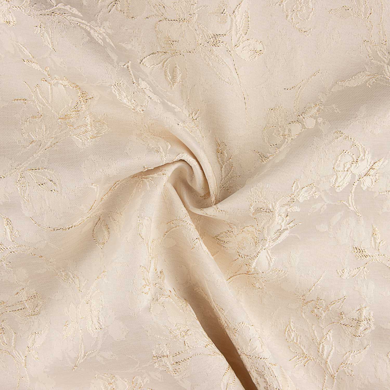 Brokat Floral Klassisch Elfenbein Gold - Ribes y Casals