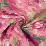Brokat Floral Brokat Fuchsia Rosen und Grün - Ribes y Casals