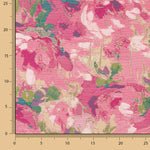 Brokat Floral Brokat Fuchsia Rosen und Grün - Ribes y Casals