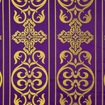 Liturgische Brokat Barock Kreuz Lila Gold - Ribes y Casals
