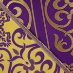 Liturgische Brokat Barock Kreuz Lila Gold - Ribes y Casals