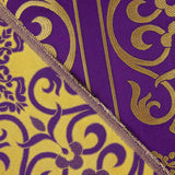 Liturgische Brokat Barock Kreuz Lila Gold - Ribes y Casals
