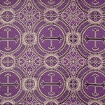 Liturgisches Brokat-Zierkreuz Lila und Gold - Ribes y Casals