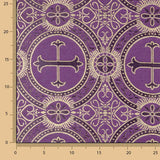 Liturgisches Brokat-Zierkreuz Lila und Gold - Ribes y Casals