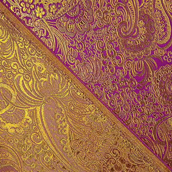 Jacquard in Lila mit goldenem Lurex-Kaschmir - Ribes y Casals