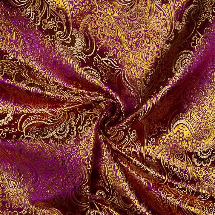 Jacquard in Lila mit goldenem Lurex-Kaschmir - Ribes y Casals