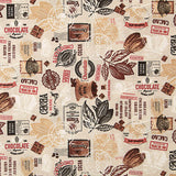 Bedrucktes Canvas „Schokolade und Kakao mit Vintage-Muster“ - Ribes y Casals