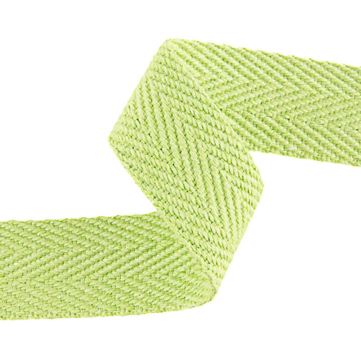 Baumwoll-Fischgrät-Ripsband 30 mm Limettengrün - Ribes y Casals