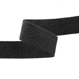 Baumwoll-Fischgrät-Band 30 mm Schwarz - Ribes y Casals