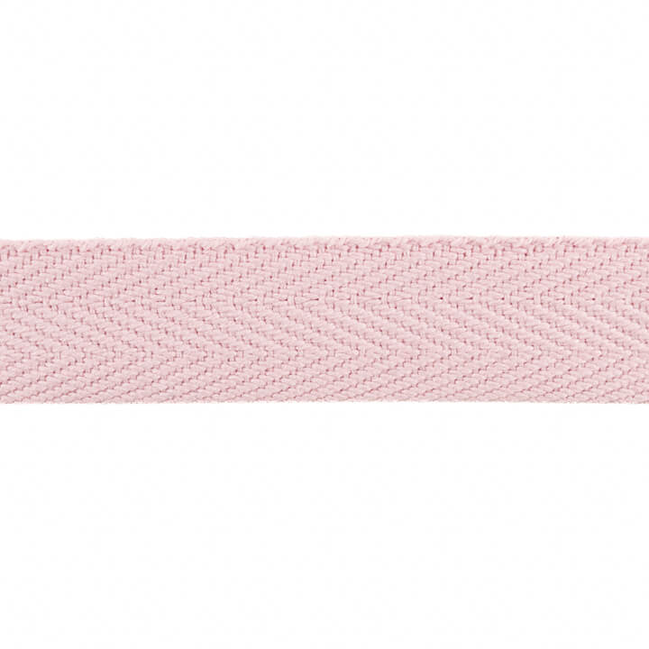 Baumwoll-Fischgrät-Band 30 mm weich rosa - Ribes y Casals
