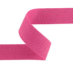 Baumwoll-Fischgrät-Band 30 mm Fuchsia-Rosa - Ribes y Casals