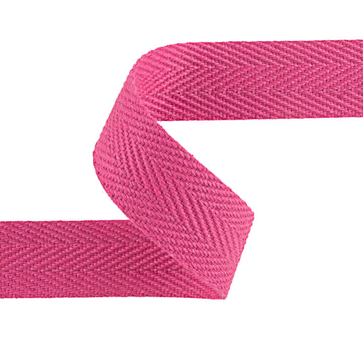 Baumwoll-Fischgrät-Band 30 mm Fuchsia-Rosa - Ribes y Casals