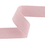 Baumwoll-Fischgrät-Band 30 mm weich rosa - Ribes y Casals