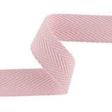 Baumwoll-Fischgrät-Band 30 mm weich rosa - Ribes y Casals