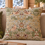 Canvas im Leinenstoff-Look „Vogelgarten“ in Beige - Ribes y Casals