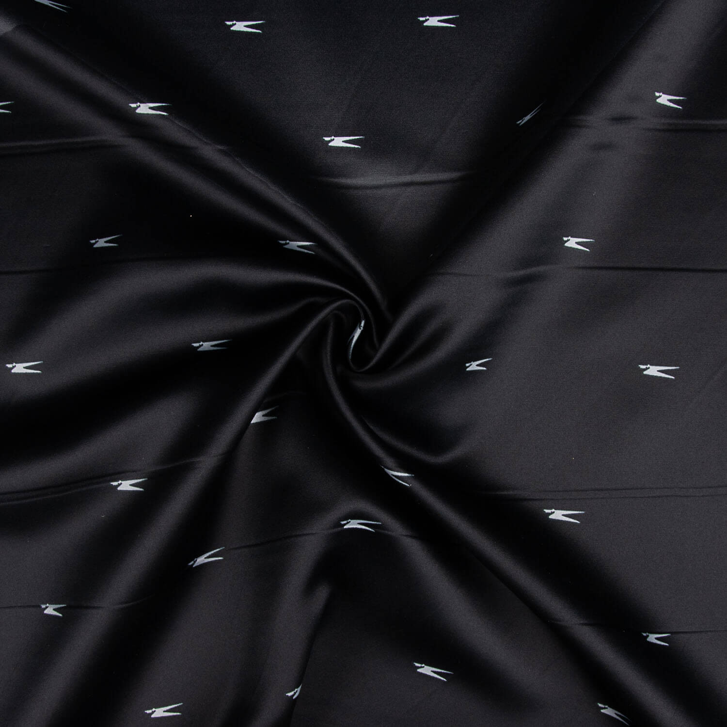 Satin Viskose Druck Minimal Schwarz - Ribes y Casals