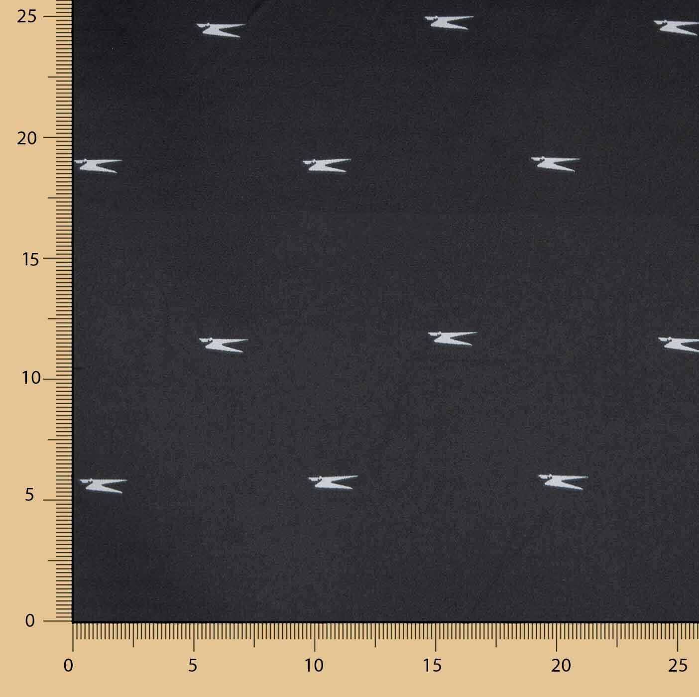 Satin Viskose Druck Minimal Schwarz - Ribes y Casals