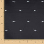 Satin Viskose Druck Minimal Schwarz - Ribes y Casals