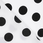 Crepe Polka Dots Schwarz 33mm Weiß - Ribes y Casals