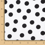 Crepe Polka Dots Schwarz 33mm Weiß - Ribes y Casals