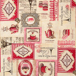 Bedrucktes Canvas mit Cupcakes und Macarons mit Vintage-Muster im Paris-Stil - Ribes y Casals