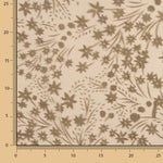 Ausbrenner mit Blumenmuster in Beige-Tönen auf Chiffon - Ribes y Casals